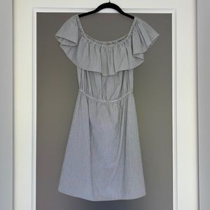 Striped off the shoulder dress